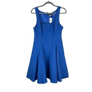 NWT Eva Franco for Anthropologie Royal Blue Fit & Flare Dress Size 10